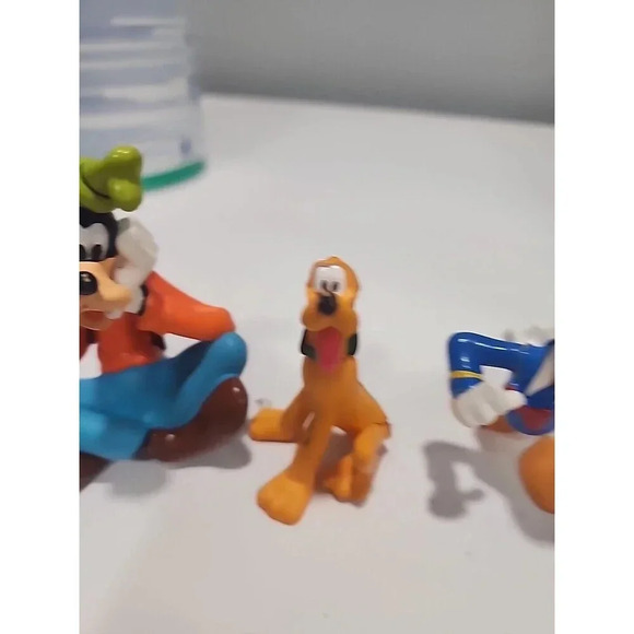 Disney Mickey Mouse 5 Figures Cake Toppers Mickey Pluto Donald Goofy - Picture 2 of 6